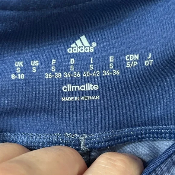 Adidas Climalite (S) Crop workout legging keyhole pocket - Picture 3 of 7